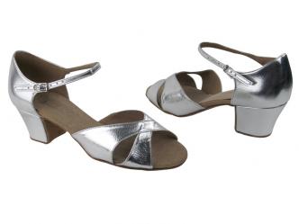 dansschoenen leder zilver  
